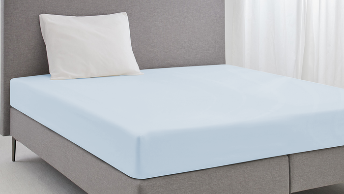 Eleganzzz Hoeslaken Jersey Katoen Stretch 35cm Hoge Hoek - licht blauw