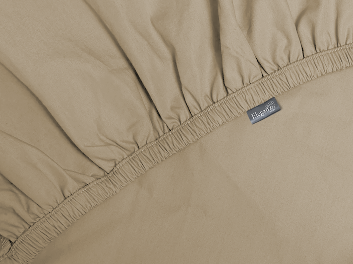 Eleganzzz Splittopper Hoeslaken Perkal Katoen - zand