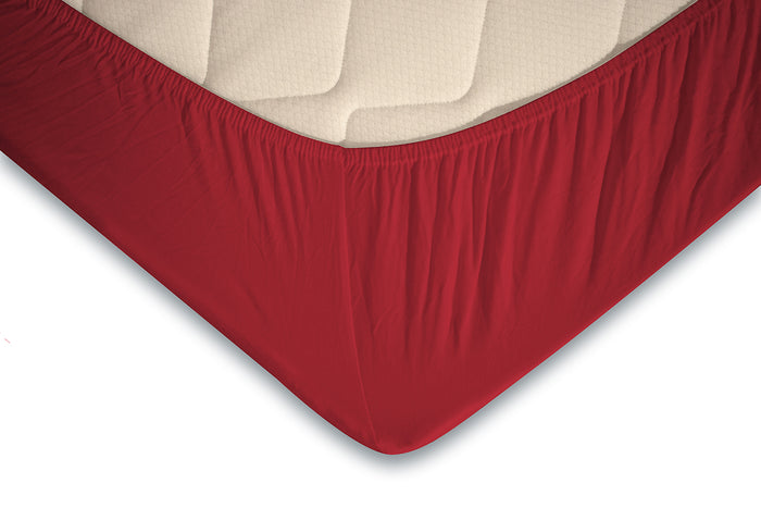 Eleganzzz Topper Hoeslaken Jersey Katoen Stretch - rood