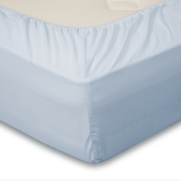 Eleganzzz Hoeslaken Katoen Perkal 35cm Hoekhoogte - licht blauw