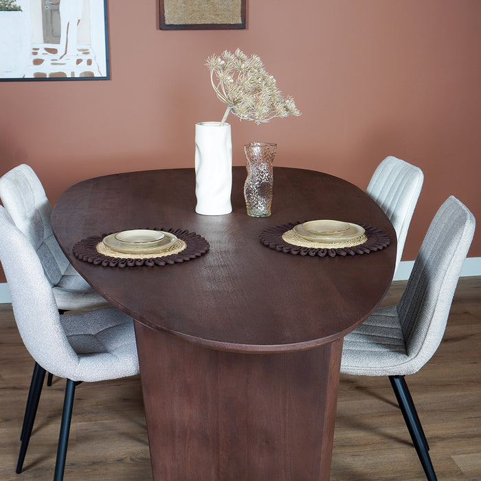 Home67 - Eettafel Rudo 180 x 110 cm - Espresso Mangohout