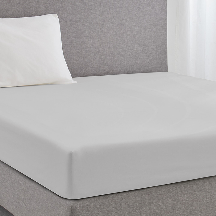 Eleganzzz Hoeslaken Katoen Perkal 35cm Hoekhoogte - licht grijs