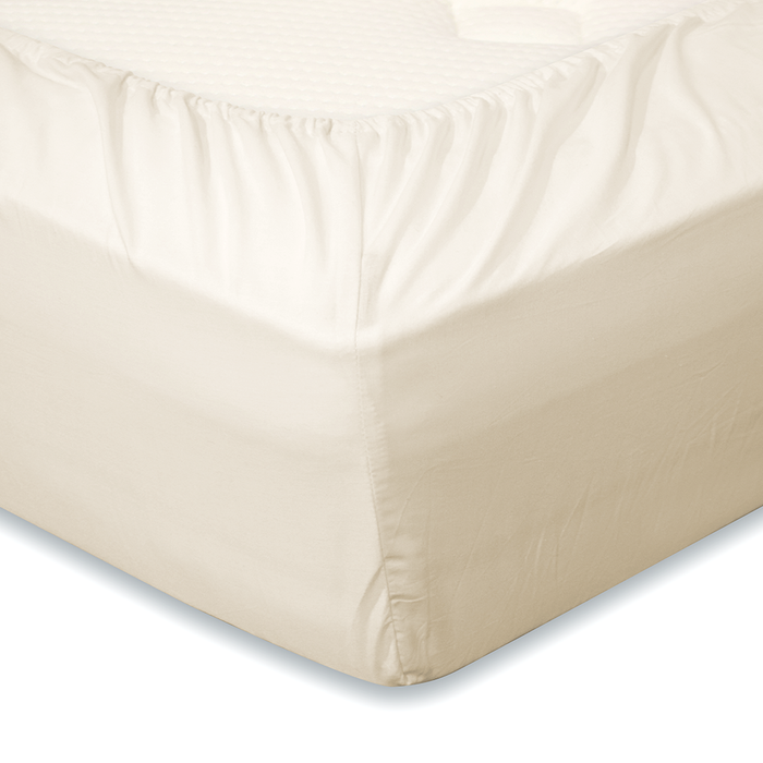 Eleganzzz Hoeslaken Katoen Perkal 35cm Hoekhoogte - ivoor