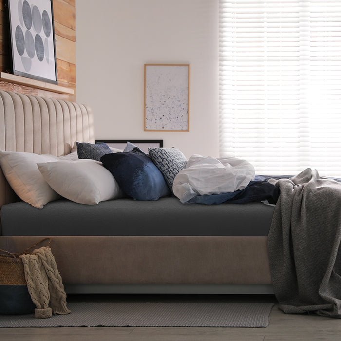 Dutch Dreams Hoeslaken Flanel Stretch - 25cm Hoek - 2x - antraciet