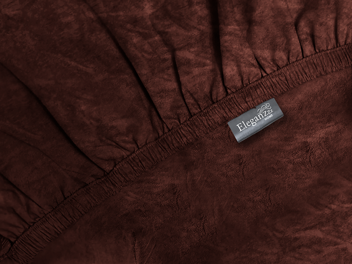 Eleganzzz Hoeslaken Flanel Fleece 35cm Hoekhoogte - rose brown