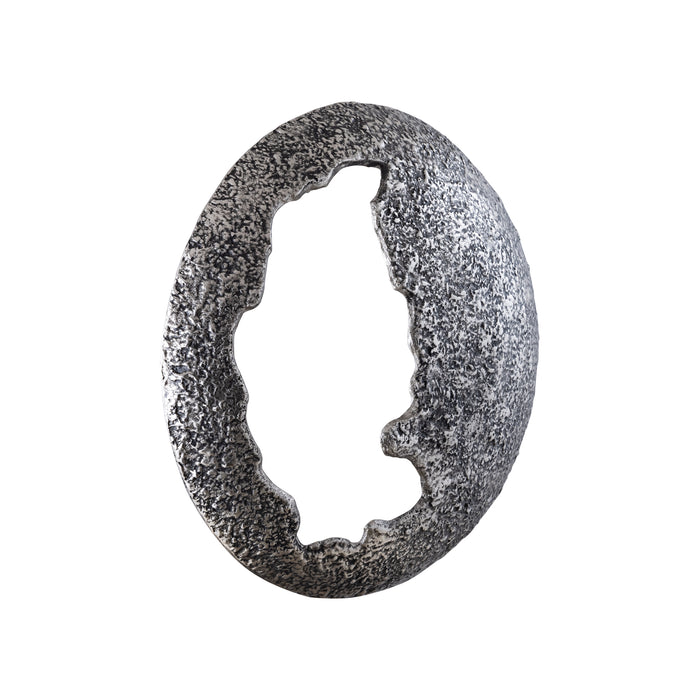 PTMD Merve Silver casted alu half open wall panel rnd M