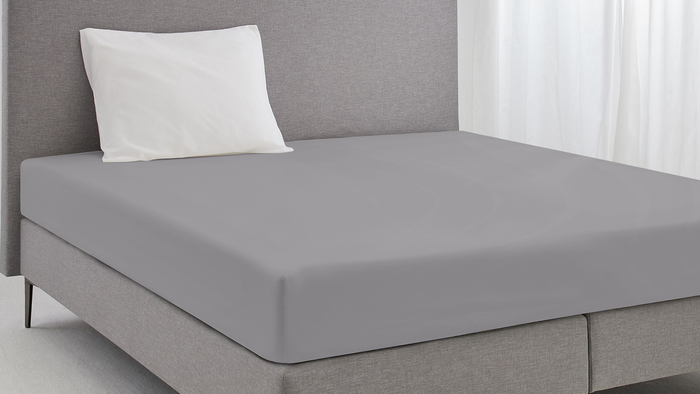 Eleganzzz Hoeslaken Jersey Katoen Stretch 35cm Hoge Hoek - licht grijs