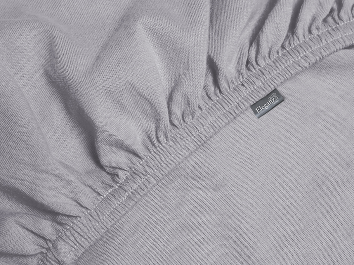 Eleganzzz Hoeslaken Jersey Katoen Stretch 35cm Hoge Hoek - licht grijs