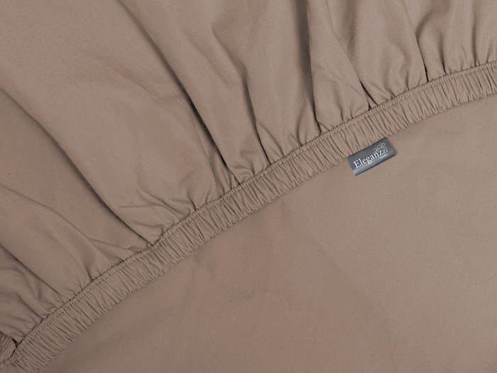 Eleganzzz Topper Hoeslaken Katoen Perkal - taupe