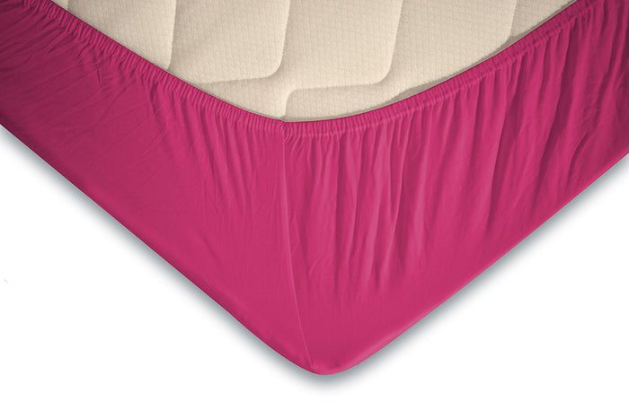 Eleganzzz Topper Hoeslaken Jersey Katoen Stretch - fuchsia