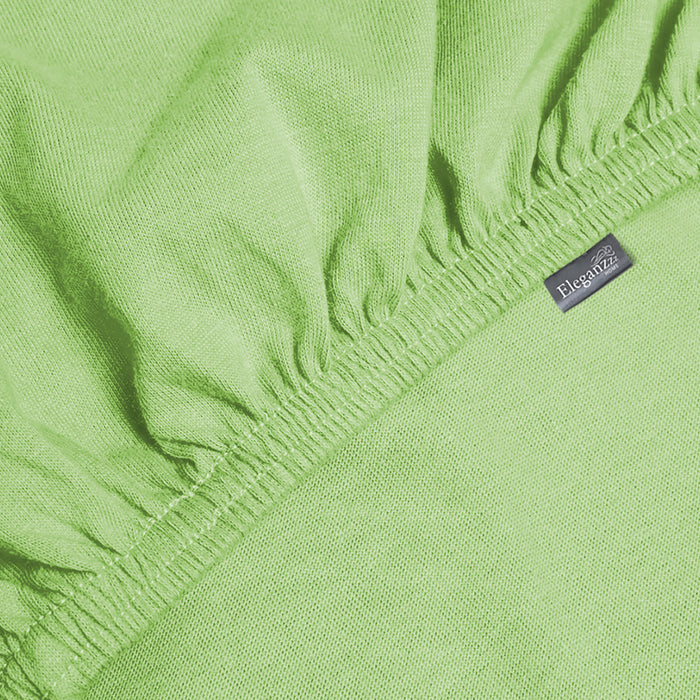 Eleganzzz Topper Hoeslaken Jersey Katoen Stretch - lime