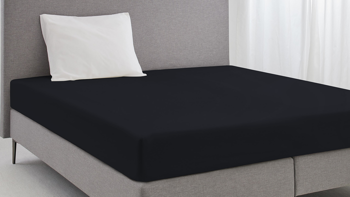 Eleganzzz Hoeslaken Jersey Katoen Stretch 35cm Hoge Hoek - zwart