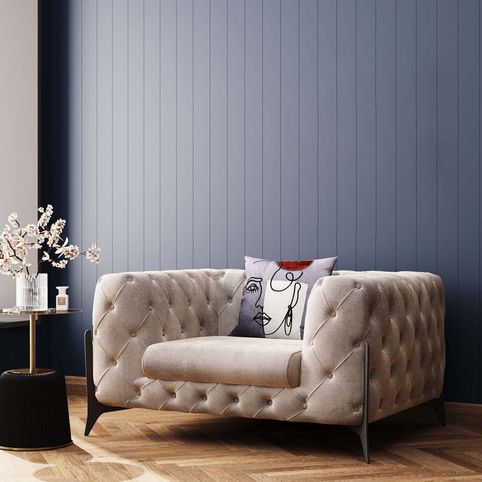 Kare Design Bellissima Fauteuil fluweel beige