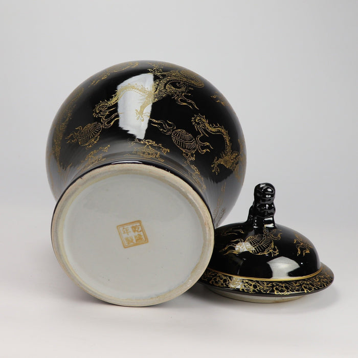 Fine Asianliving Chinese Gemberpot Porselein Zwart