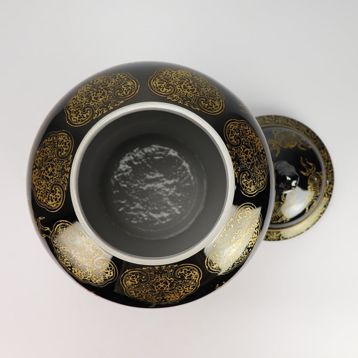 Fine Asianliving Chinese Gemberpot Porselein Zwart