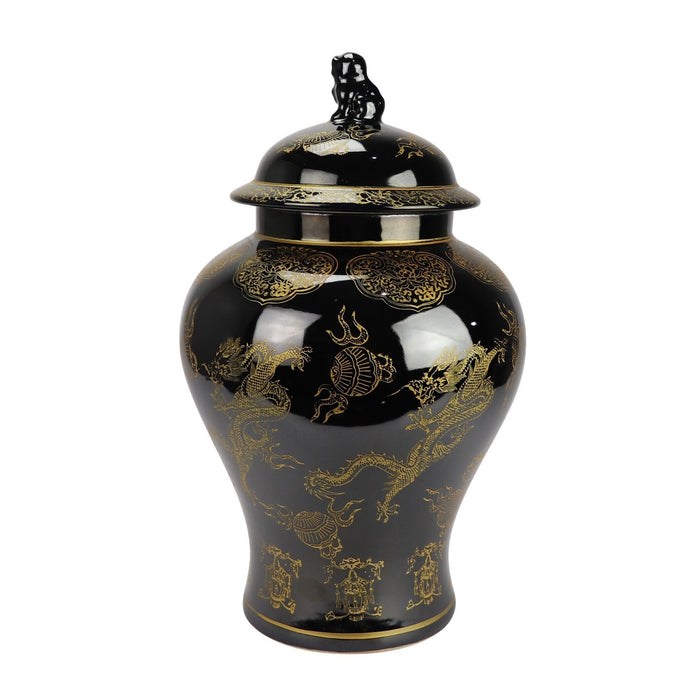 Fine Asianliving Chinese Gemberpot Porselein Zwart