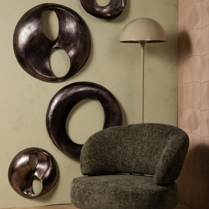 PTMD Daweson Nickel Casted Alu Wall Panel Open Round S