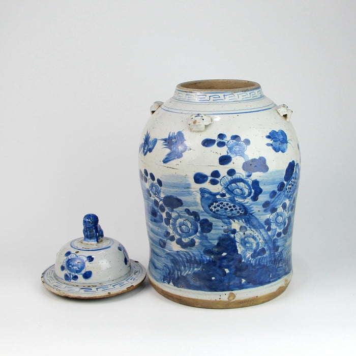 Fine Asianliving Chinese Gemberpot Blauw Wit