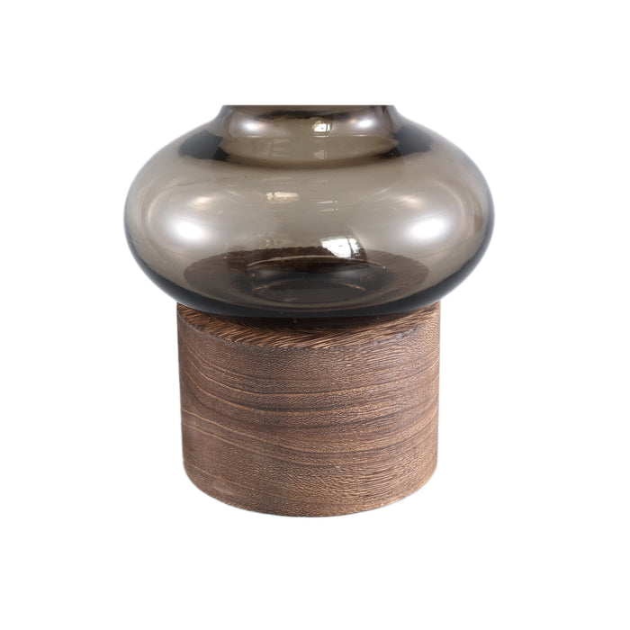 PTMD Vaas Cintia Brown - 14x14x36 cm - Hout - Bruin