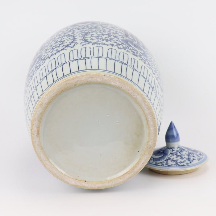 Fine Asianliving Chinese Gemberpot Blauw Wit Dubbele