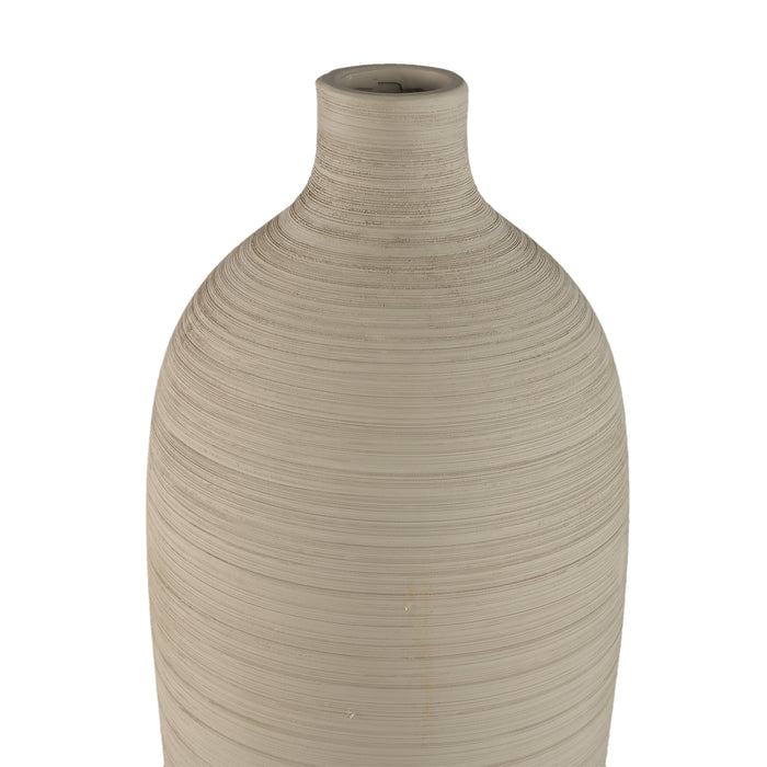 PTMD Cavinn Beige Matt Ceramic Bottle Vase XL