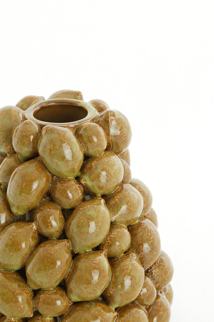 Light & Living - Vaas CITRUS - Ø19x21cm - Bruin