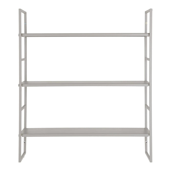 QUVIO Wandrek Olivia - Vierkant - 3 Planken - Staal - Grijs