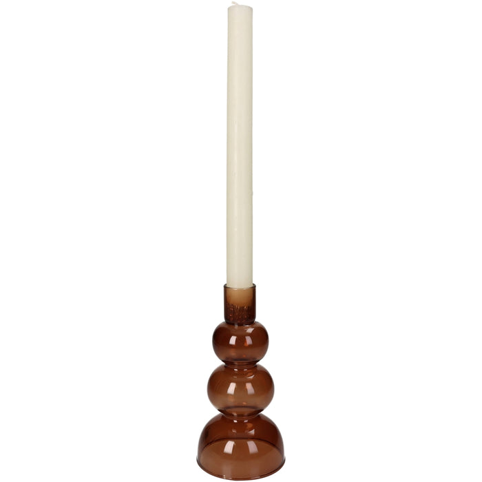 HD Collection Kandelaar Bubbel - Glas - 8x16x8cm (BxHxD)