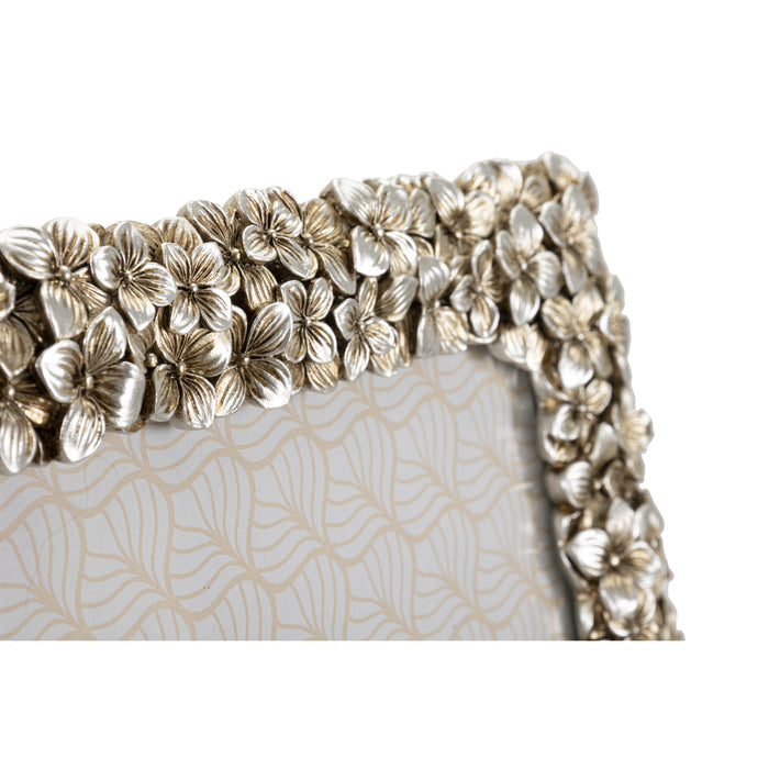 Flolly - Zilveren fotolijst met bloemen