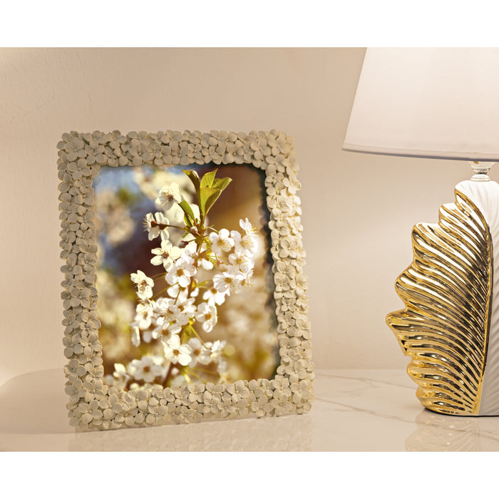 Floty - Beige fotolijst met kleine bloemen