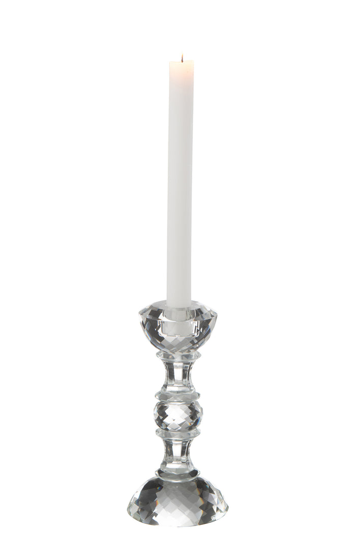 J-line - Kandelaar Marie Kristal Transparant Small - 9x9x19cm