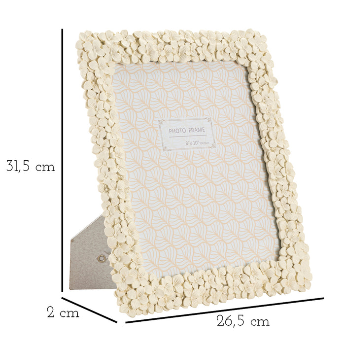 Floty - Beige fotolijst met kleine bloemen