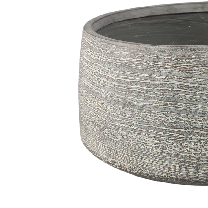 PTMD Giulietta Grey Round Magnesium Pot Lines Low SV3