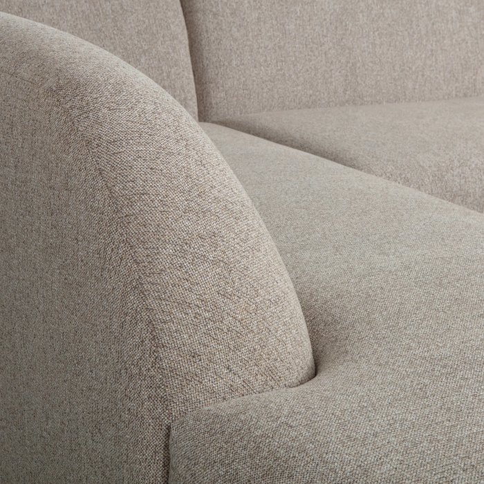WOOOD Sloping Hoekbank Links - Chenille - Naturel Melange
