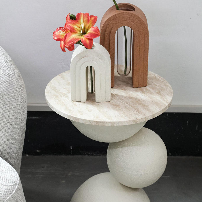 PTMD Vaas Abigail - 12x7x17 cm - Glas - Roest