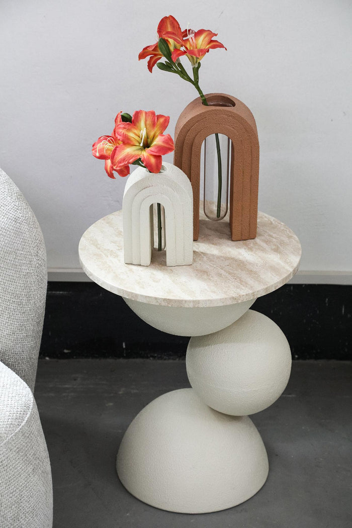 PTMD Vaas Abigail - 12x7x17 cm - Glas - Roest