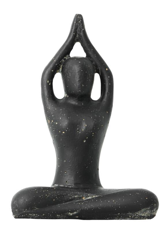 MUST Living Yoga Lady 30 cm,30x21x14 cm, cement black antique