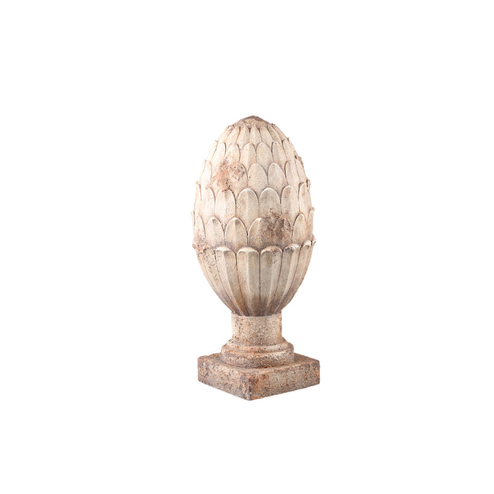PTMD Caibyn Grey Magnesia Pinecone Statue A