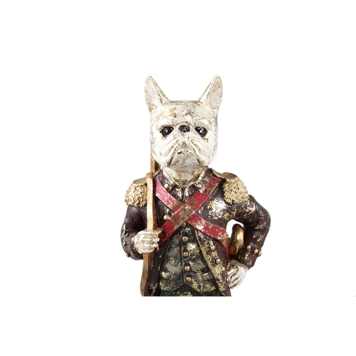 PTMD Arne Burghundy Poly Dog Statue