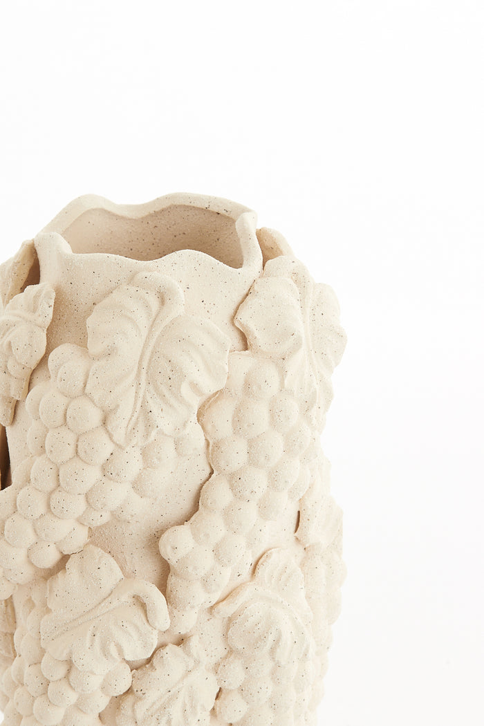 Light & Living - Vaas GRAPES - 19.5x18.5x31cm - Wit