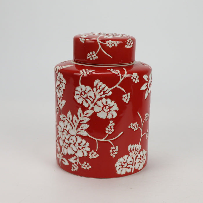 Fine Asianliving Chinese Gemberpot Porselein Rood