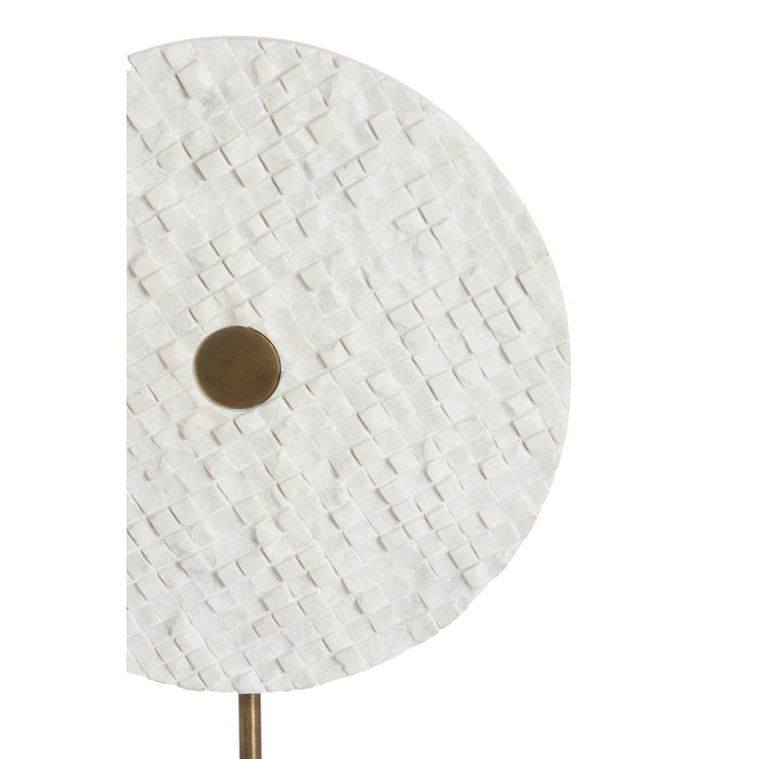 Light&living Ornament op voet 35x12x50 cm YVO marmer wit+antiek brons