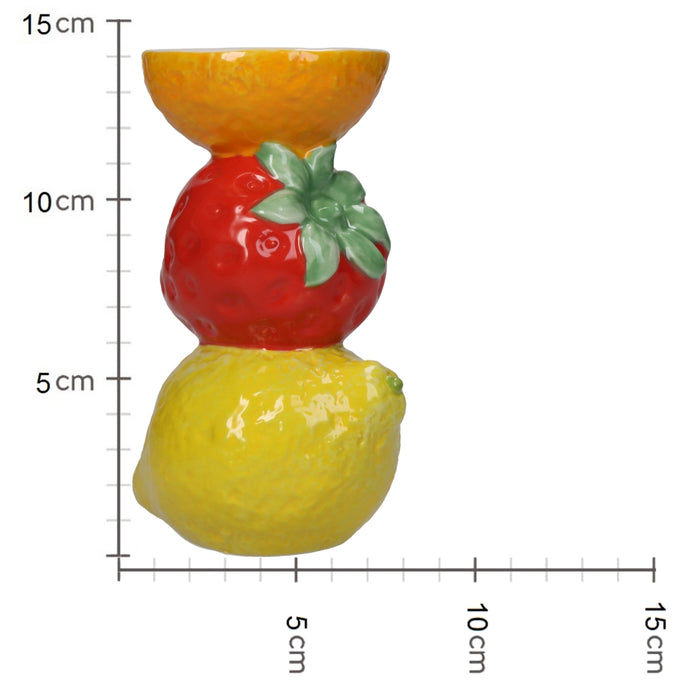 HD Collection Kandelaar Fruits - - Keramiek - 9x14x8cm (BxHxD)