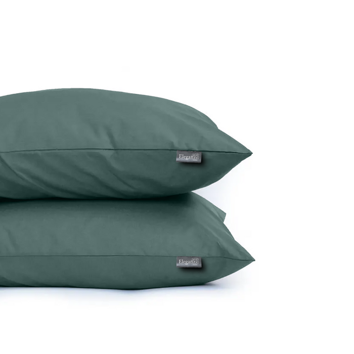 Eleganzzz Kussensloop Hotelsluiting flanel groen