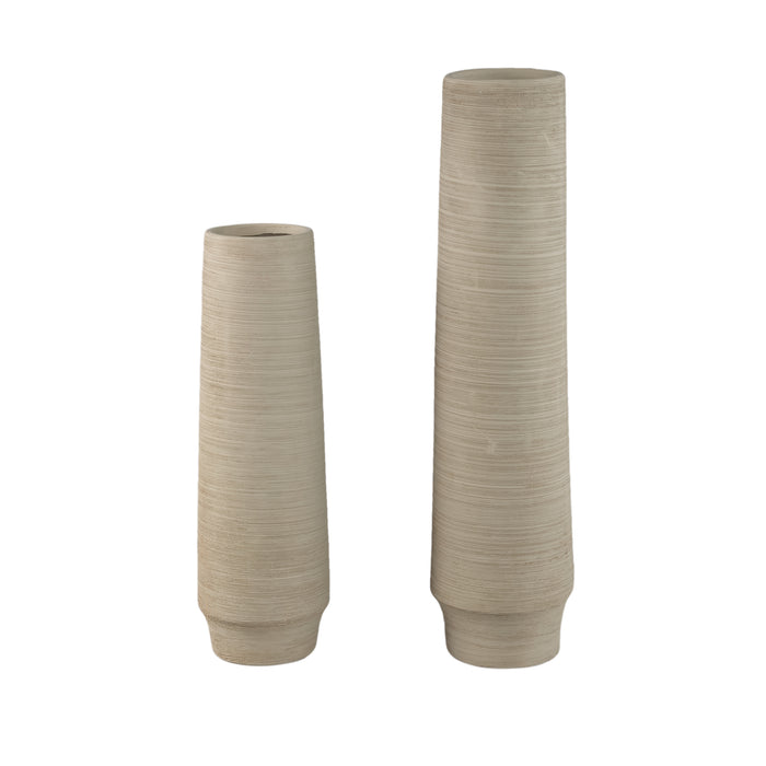 PTMD Zonna Beige Matt Ceramic High Vase L