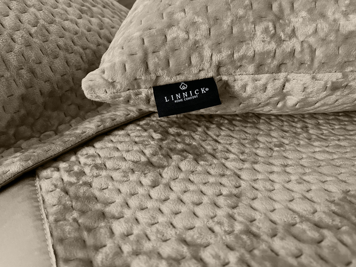 LINNICK Velvet Kussensloop - bronze 60x70cm - Set van 2