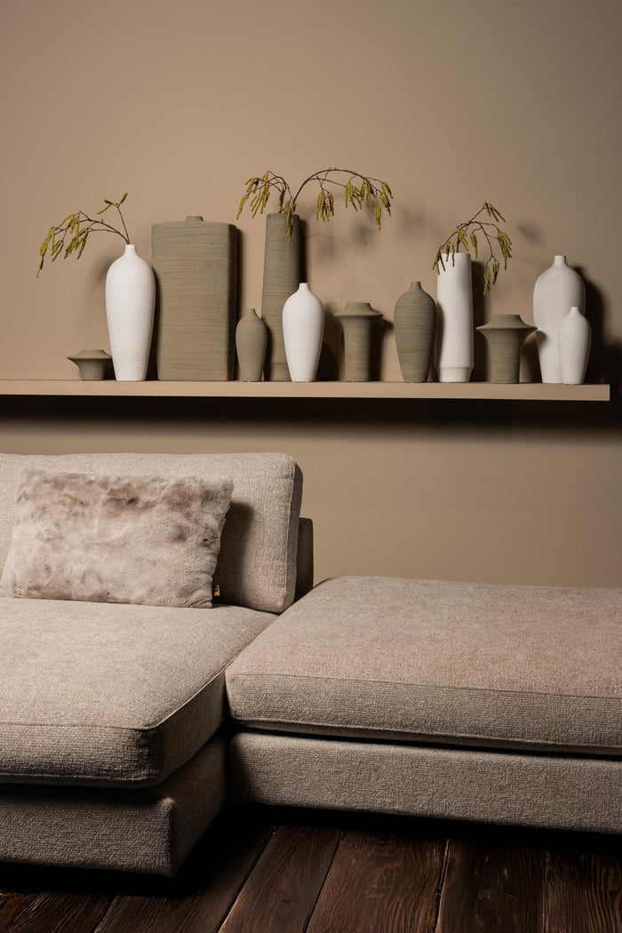 PTMD Zonna Beige Matt Ceramic High Vase L