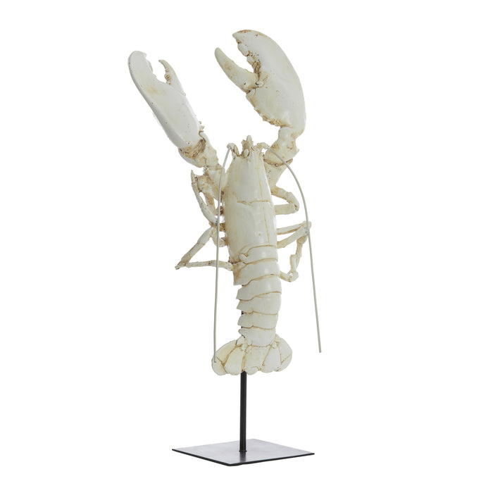 Light&living Ornament op voet 25x14x56,5 cm LOBSTER gebroken wit