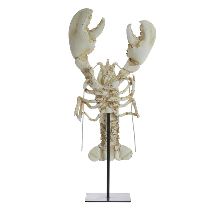 Light&living Ornament op voet 25x14x56,5 cm LOBSTER gebroken wit