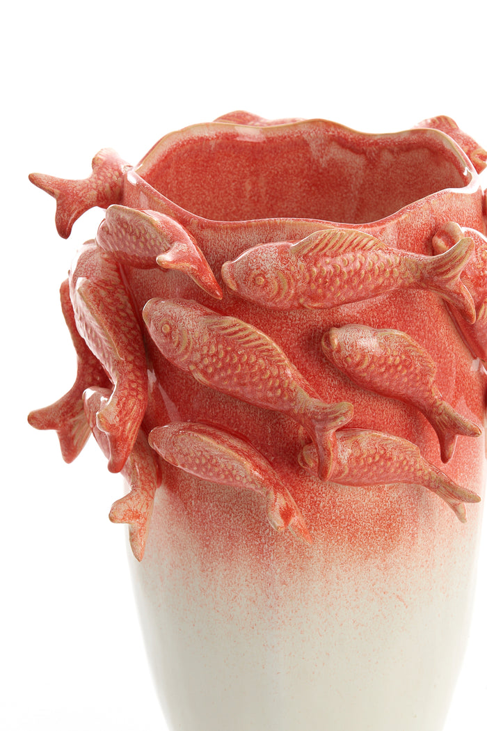 Light & Living - Vaas FISH - 29x28x36.5cm - Rood